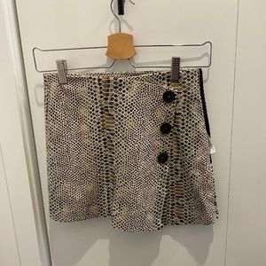 Zara animal patterned mini shorts skirt